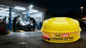 xpert_chemy_carnauba_car_wax_product_shot_at_auto_garage_with_workers_and_vehicl-scaled